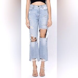 Happi Distressed Flare Jeans NEW WITH TAGS / Never worn